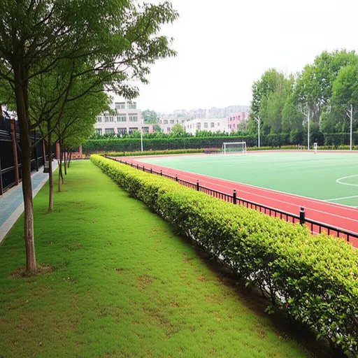 我们家的后院和学校操场相邻。