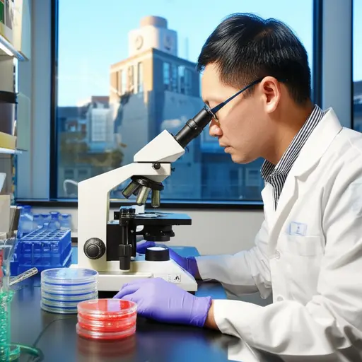他在霍普金斯大学从事癌症研究。