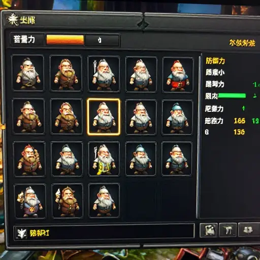 在角色创建界面，我选了一个矮人种族以便获得更高的防御力。