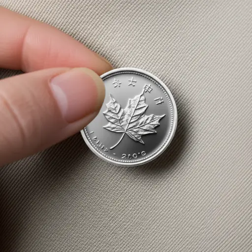 我在口袋里找到一个加拿大的一分硬币。