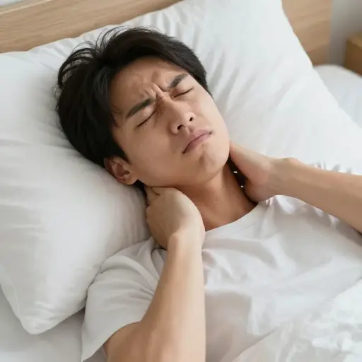 我醒来时脖子僵硬。