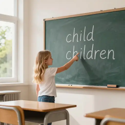 children 的单数形式是 child。