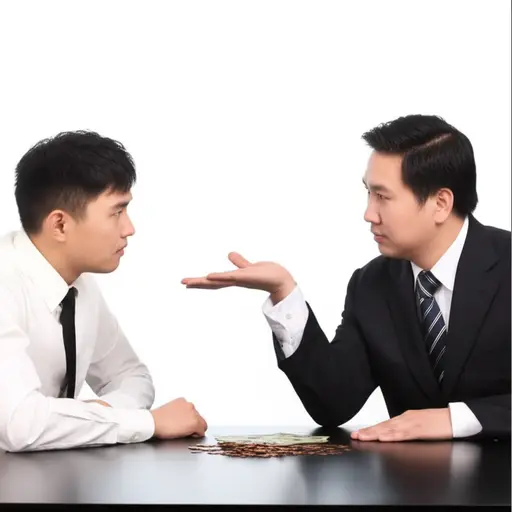 他们在钱的问题上产生了分歧。