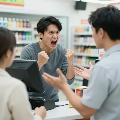 他用枪威胁员工并要求给钱。