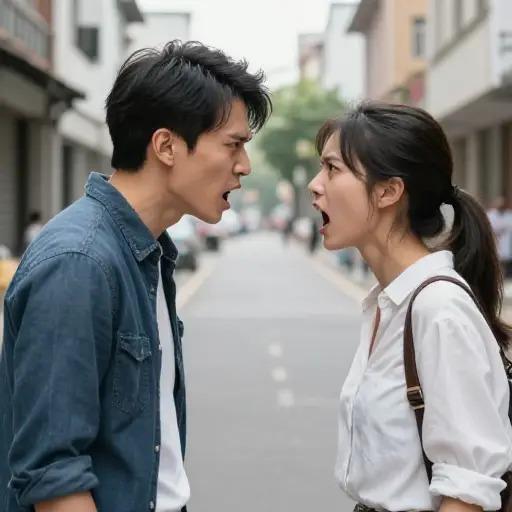 他们互相大声辱骂。