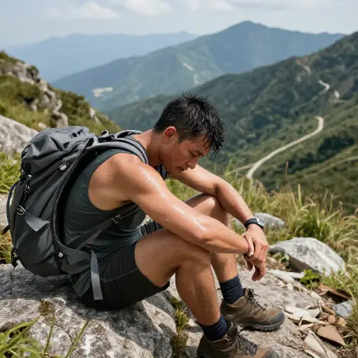 长途徒步令人筋疲力尽。