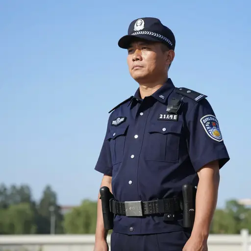 我爸爸在警察局工作。
