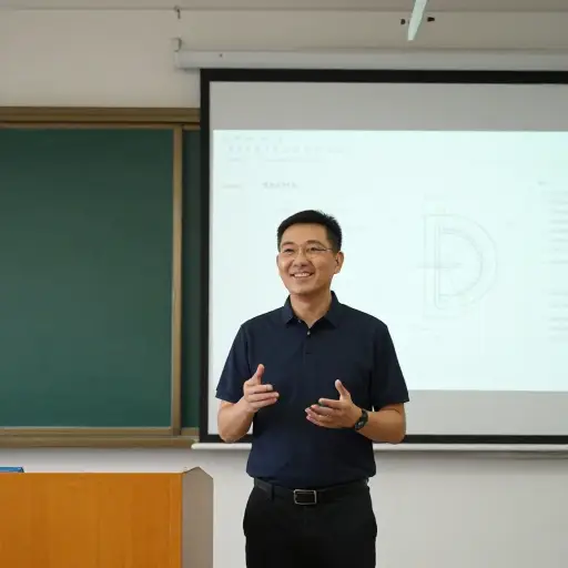 视频中老师正热情地谈论着这个项目。