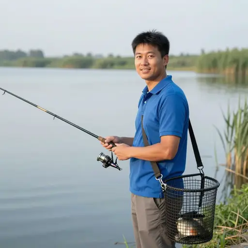 他获得了一份钓鱼许可证。