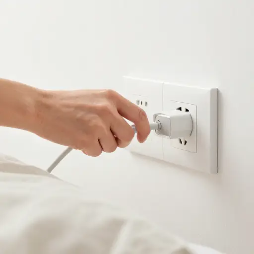 使用完毕后请拔掉电热毯的插头。