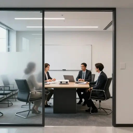 他们中的一些人提前到了会议室。