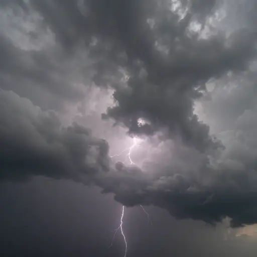 雷暴来的时候，天空会变暗。