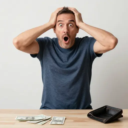 当我告诉他所有的钱都没了时，他绝对震惊了。