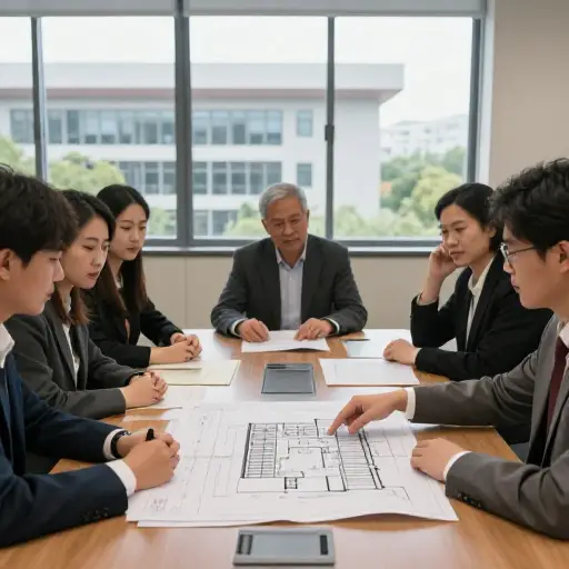 学校董事会通过了图书馆扩建的附属建筑计划。