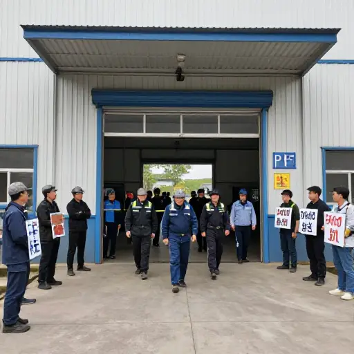 工厂引进外部工人，试图结束罢工。