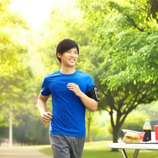 他选择健康的生活方式胜过短暂享乐。
