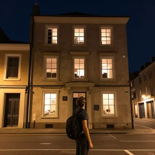 我们需要在镇上找个临时住处过夜。