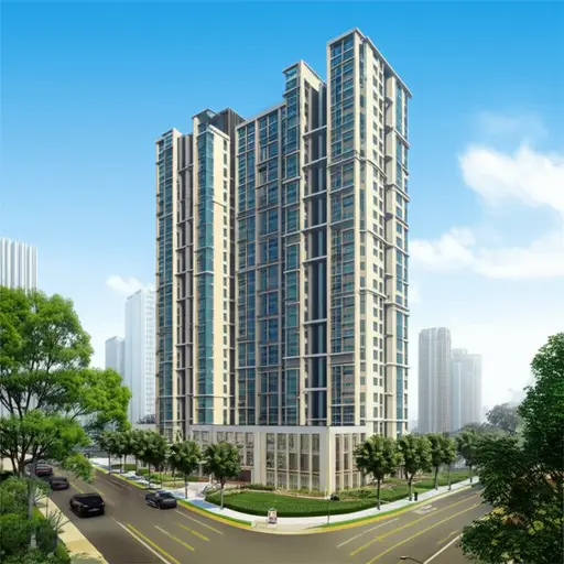 我们住在一栋很大的公寓楼里。