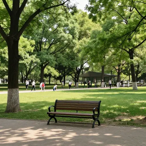 这个公园是度过下午时光的轻松之地。