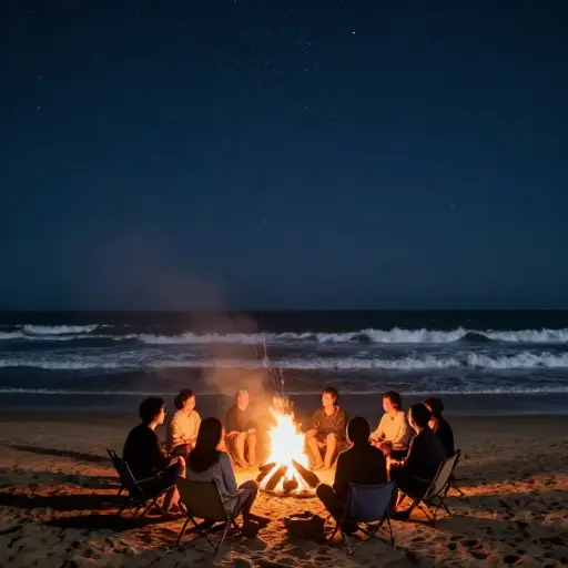 我们多享受那次海边露营的夜晚，围着篝火，听海浪拍岸，头顶满天繁星。