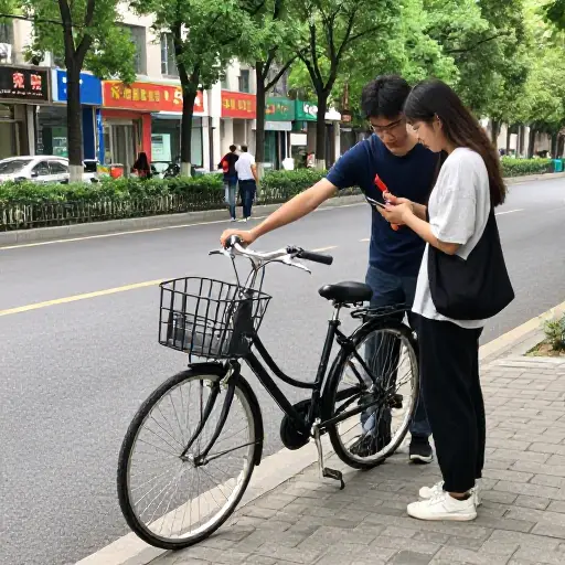 这辆自行车是周末的临时租赁。
