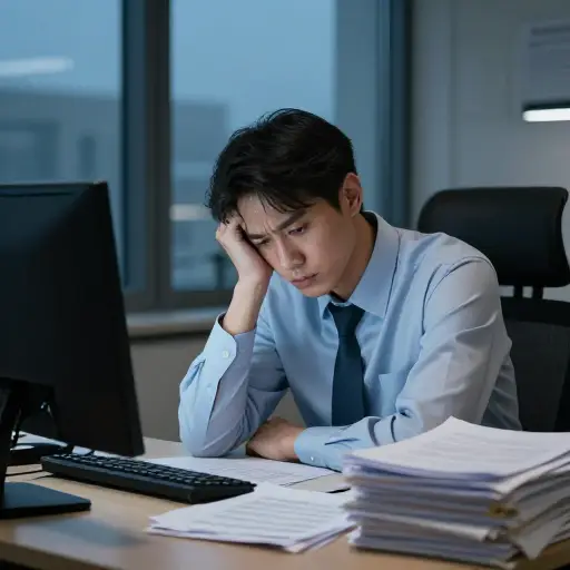 尽管工作了一整天，我觉得自己没完成任何重要的事情。