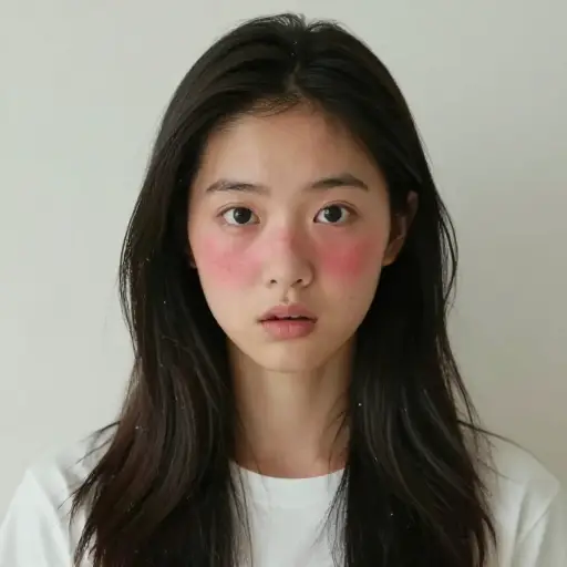 她感到血液突然涌上脸颊。
