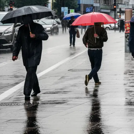 天气预报的预测显示周末会下雨。