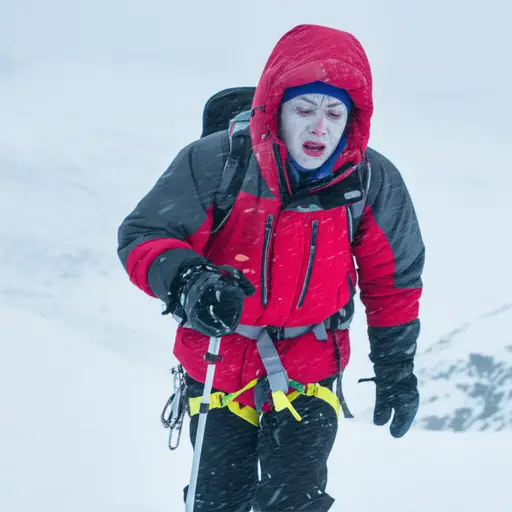 登山者在暴风雪中遭受了严重的冻伤。