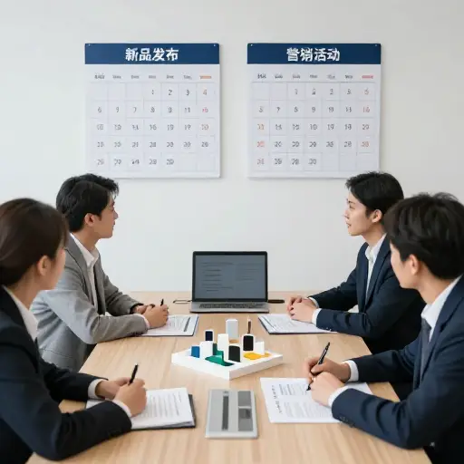 这场营销活动将与下个月的产品发布同步进行。