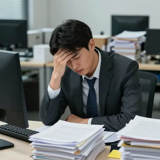 工作中持续的压力可能导致严重的健康问题。