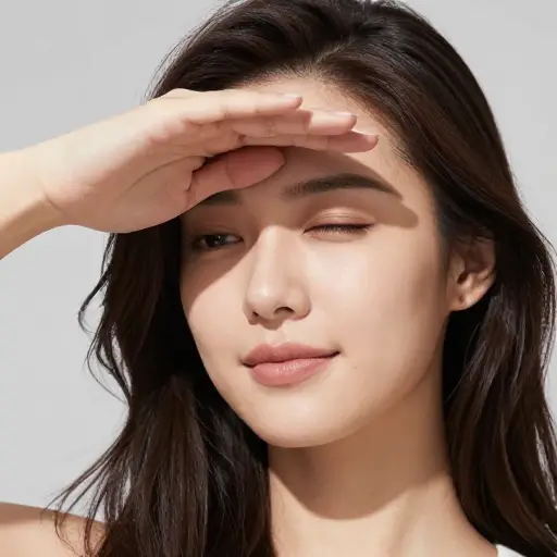 明亮的光线导致她移开视线。
