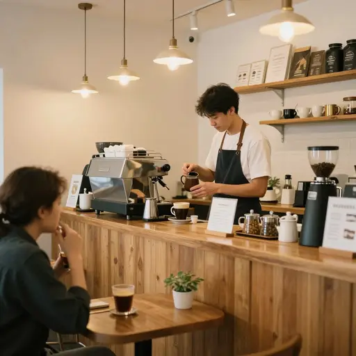 他投资了一家咖啡店的特许经营权。