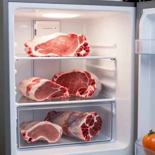 冰箱里还有一些肉。