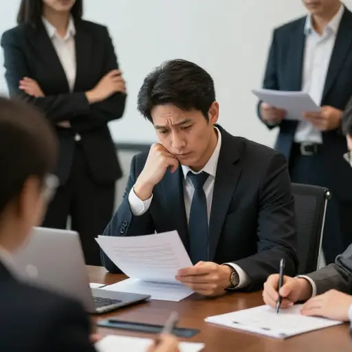 在会议中，他没有主动负责，而是保持被动。