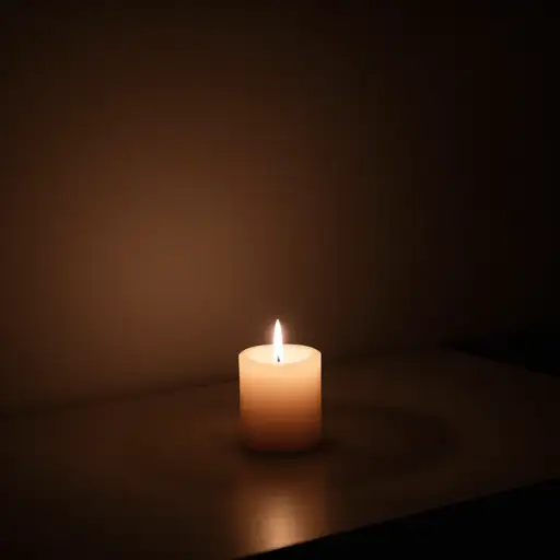 在蜡烛微弱的光线下，我几乎看不清。