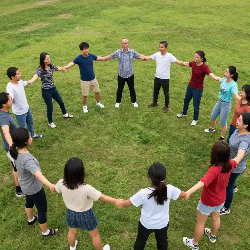 我们手拉手围成一个圈吧。