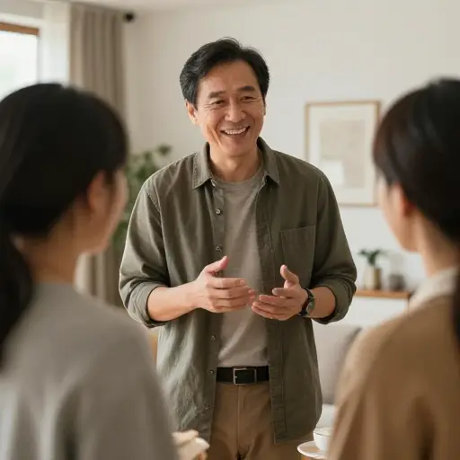 他是一位友善且健谈的主人。