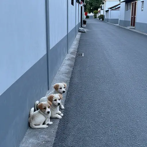昨天我在街上看到一些狗。这些狗看起来迷路了。
