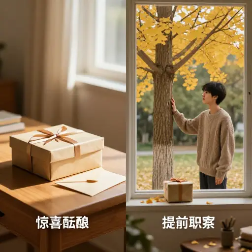 这本该是个惊喜，但他提前发现了。