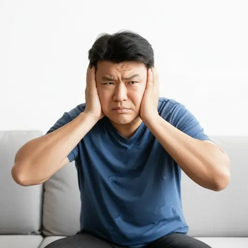 服用这种药物后，他开始出现听见不存在的声音的幻觉。