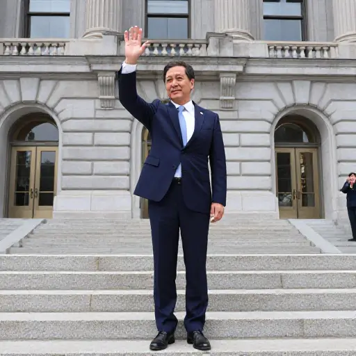 他在退休前担任了五年市长。