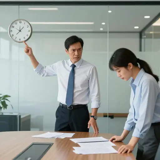 我的老板因为我开会迟到而责骂了我。