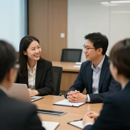 我们在一次会议上相识，并立刻就很投缘。