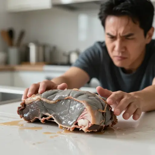 这肉可能坏了，所以别吃。
