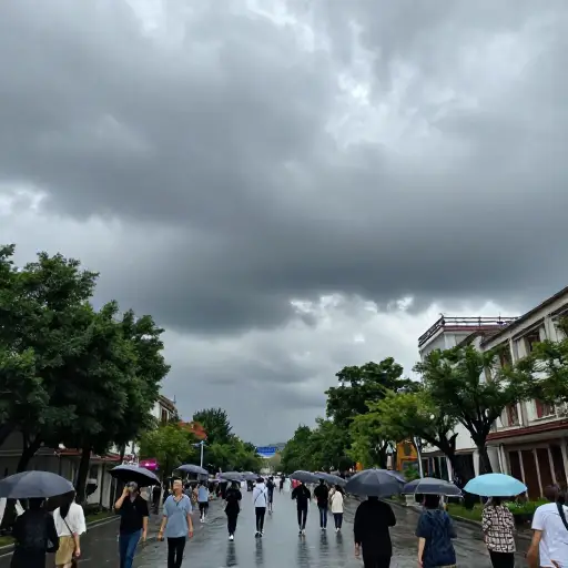 据说过会儿要下雨。