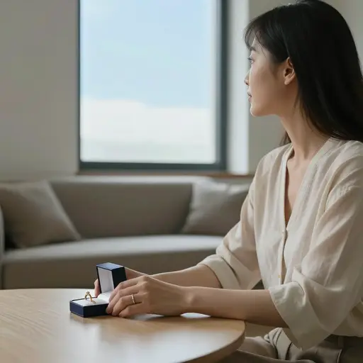 她离婚了。