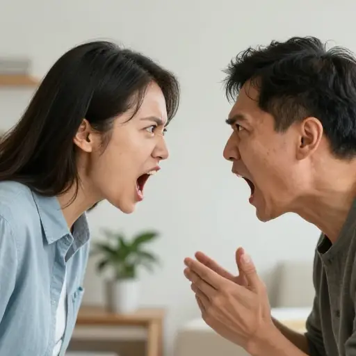 按理说，两个成年人本该知道不该这样声嘶力竭地互相喊叫。
