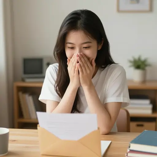 她获得了大学的一个录取名额。