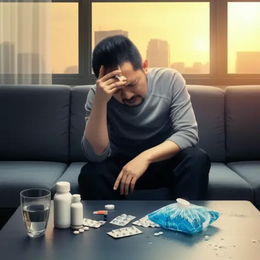 尽管尝试了多种方法，他的头痛问题依然持续。